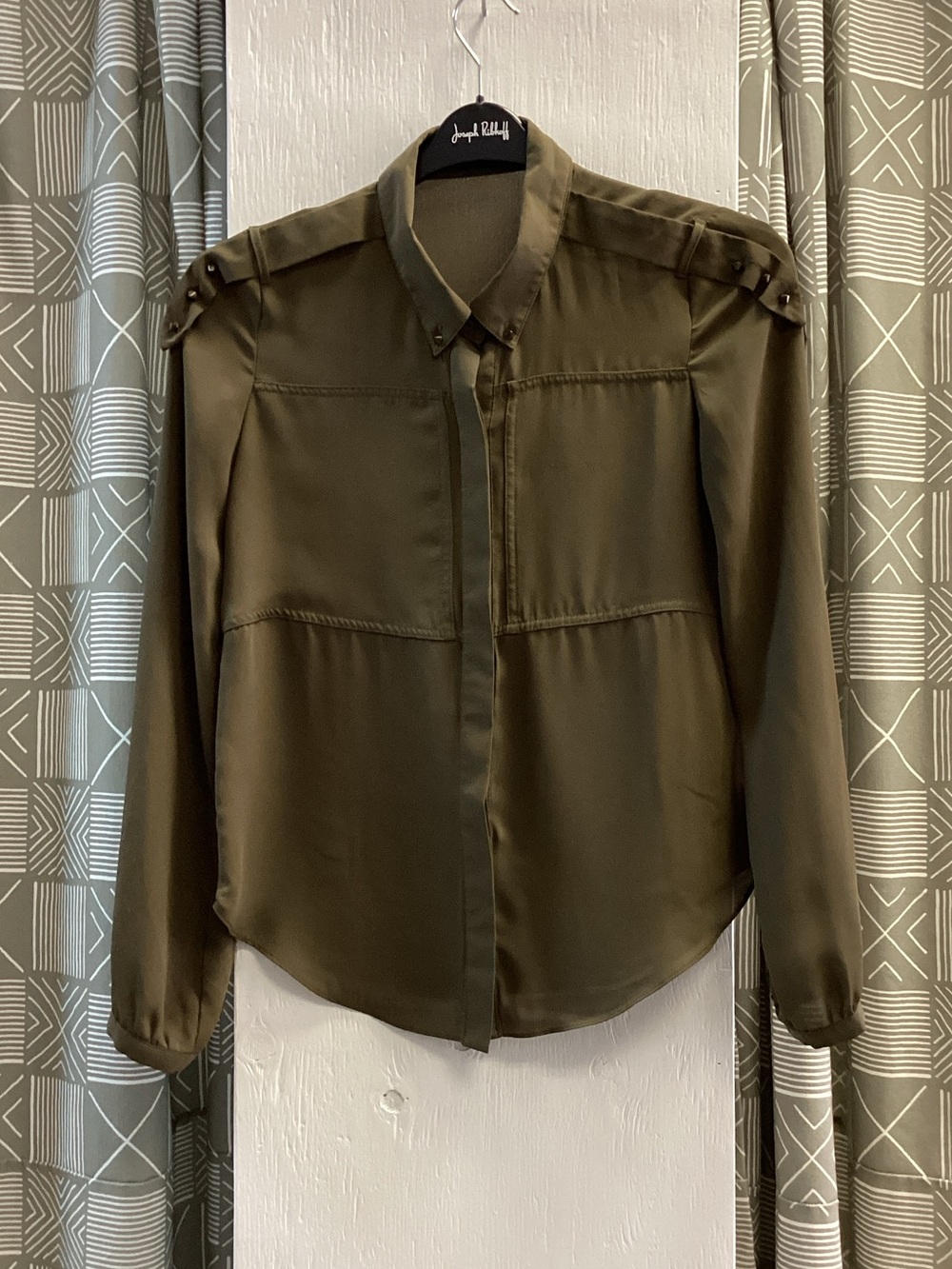 ROMWE Olive Green Utility Top with Label Detail
